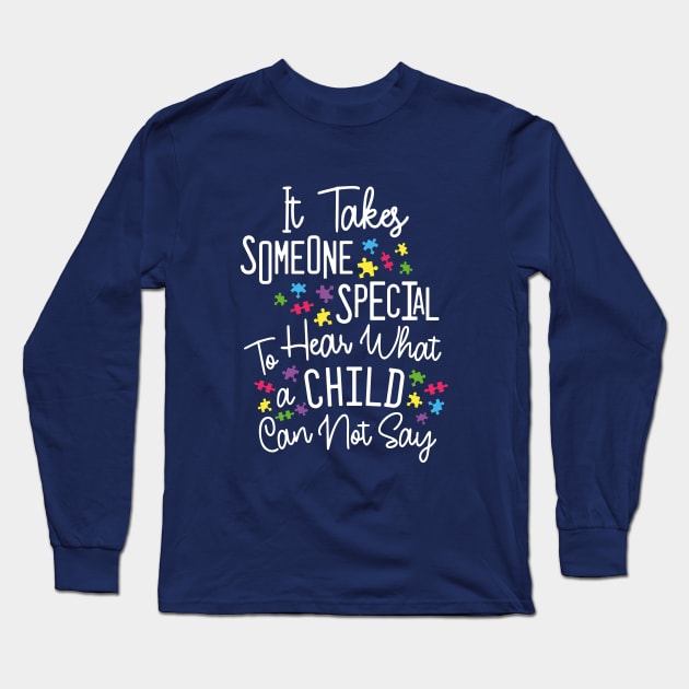 Autism Teacher Mom Long Sleeve T-Shirt by psiloveyou